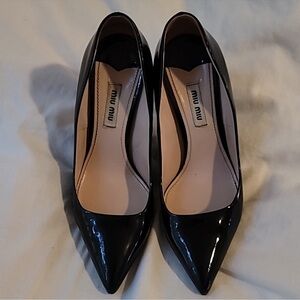 Miu Miu Glossy Black Heels